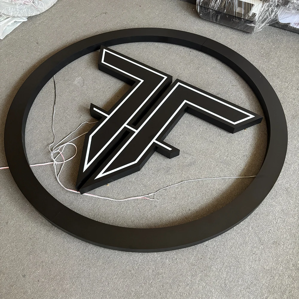 TT Circle Logo – Backlit Stainless Steel Acrylic LED Sign (Sydney) - image 2