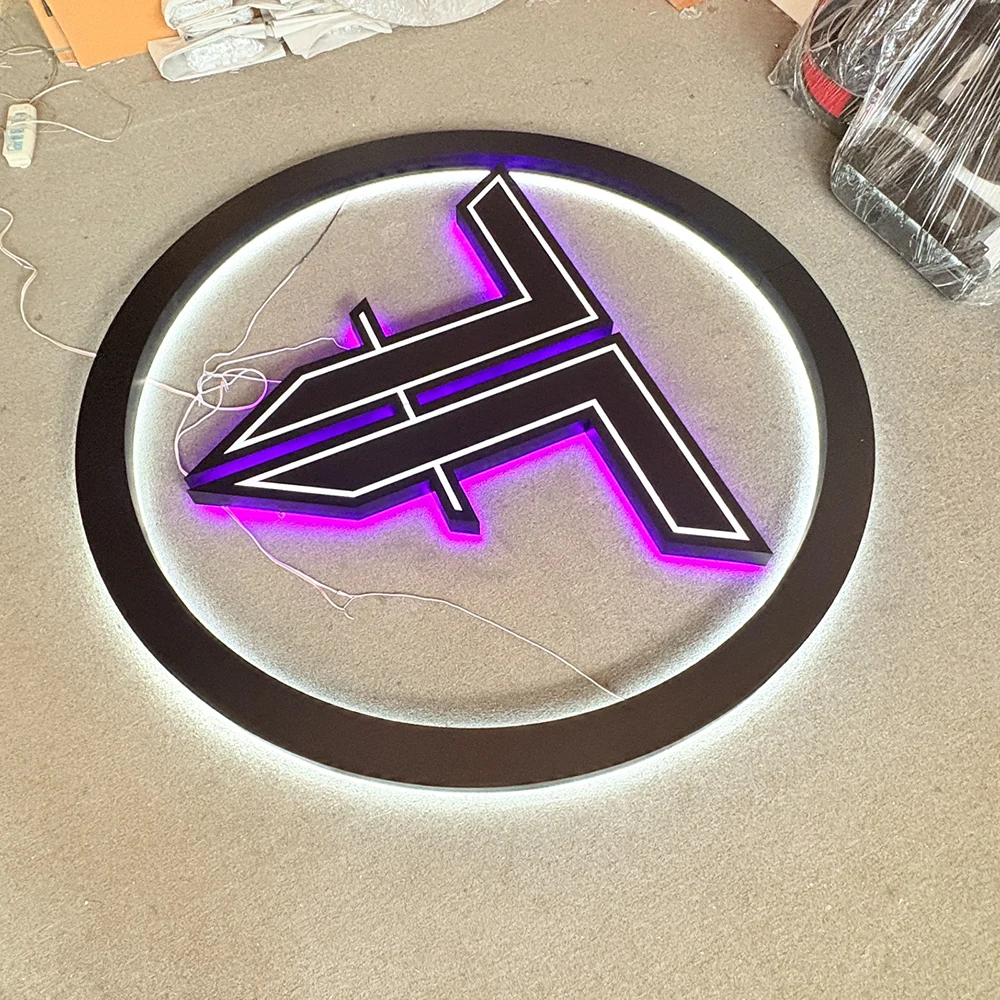 TT Circle Logo – Backlit Stainless Steel Acrylic LED Sign (Sydney) - image 4
