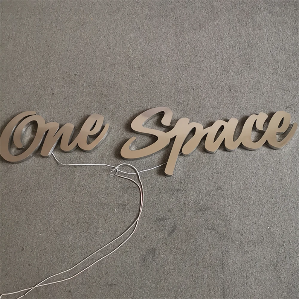 One Space – Backlit Stainless Steel Acrylic LED Sign (Sydney) - image 5