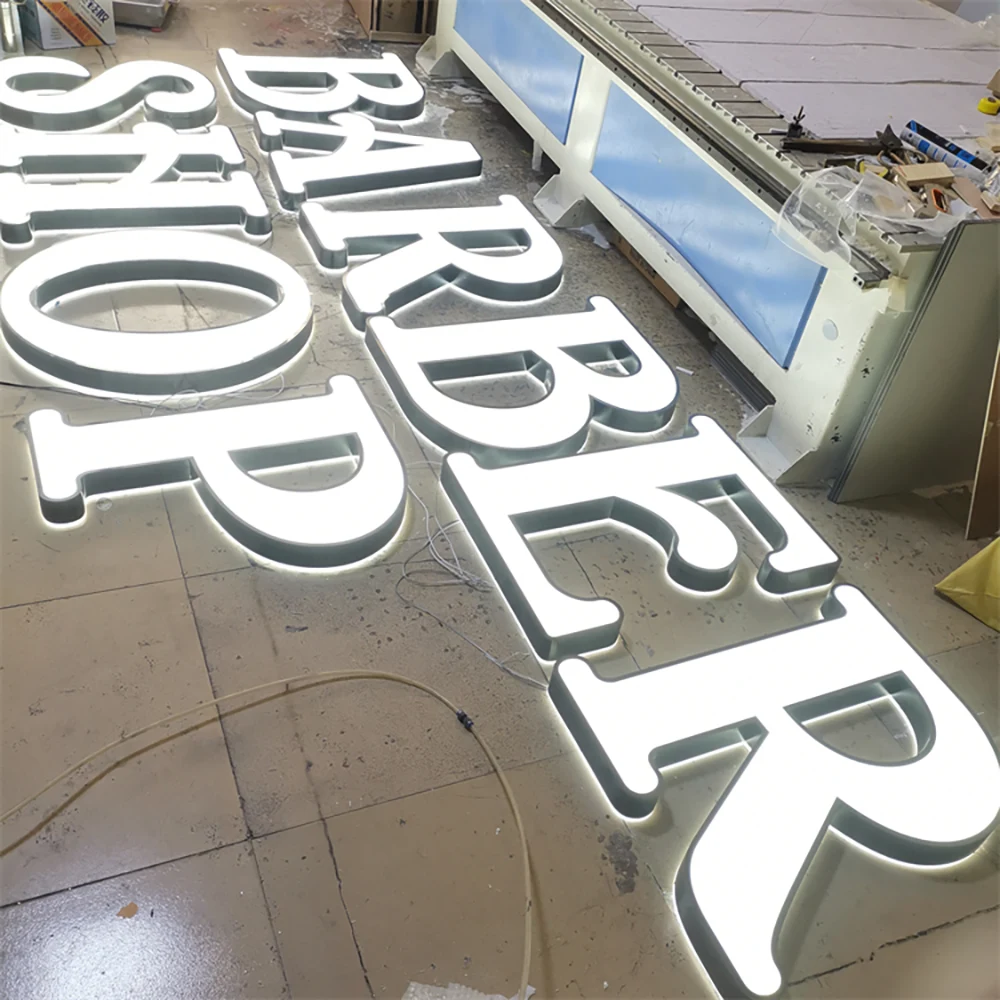Barber Shop – Trimcap Frontlit & Backlit LED Acrylic Sign (Sydney) - image 2