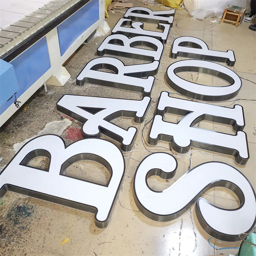 Barber Shop – Trimcap Frontlit & Backlit LED Acrylic Sign (Sydney) - image 4