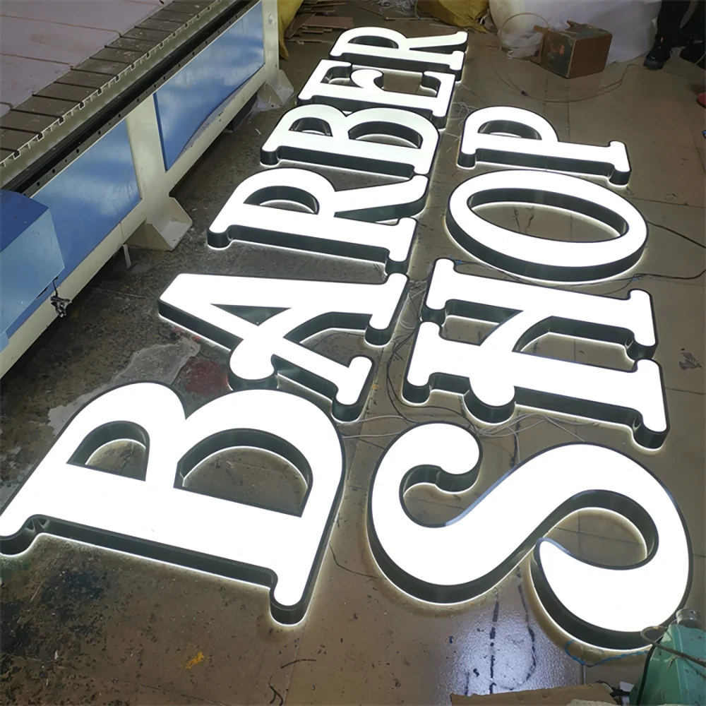 Barber Shop – Trimcap Frontlit & Backlit LED Acrylic Sign (Sydney) - image 5