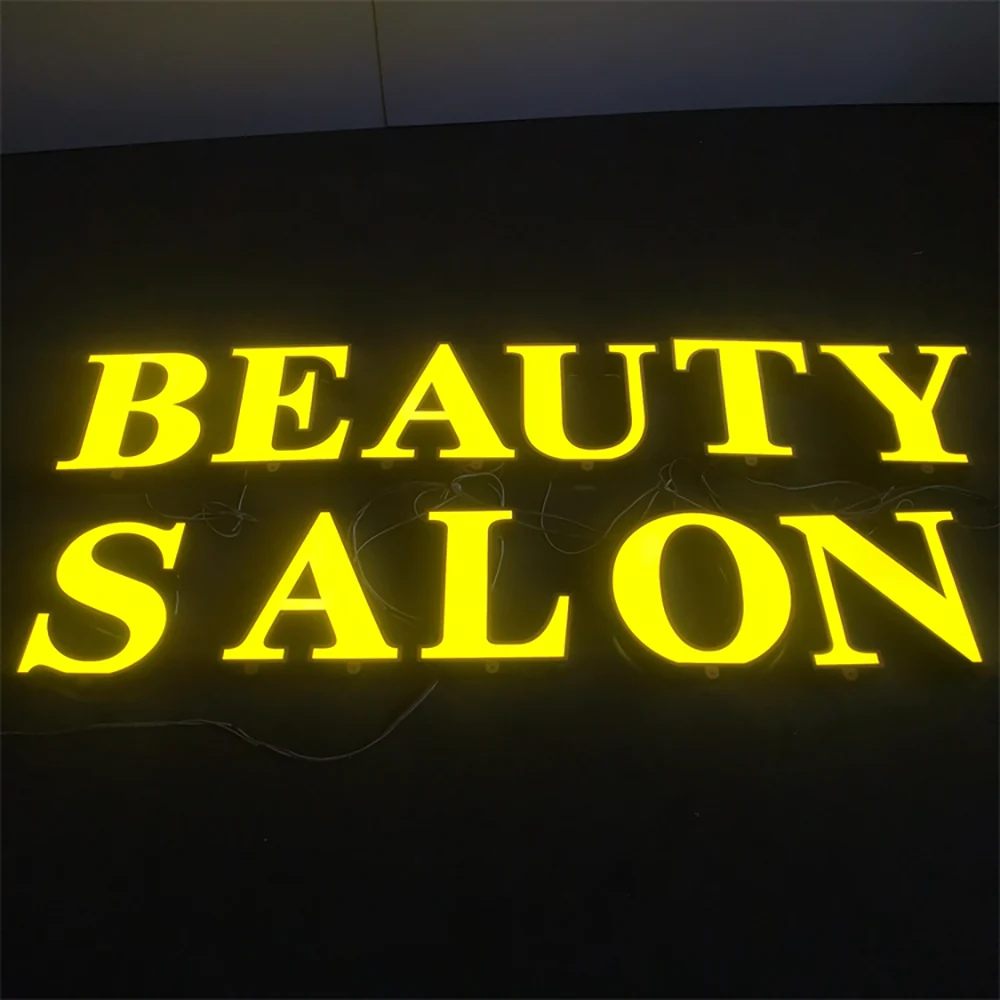 Beauty Salon – Trimcap Frontlit LED Stainless Steel Acrylic PVC Sign (Sydney) - image 1