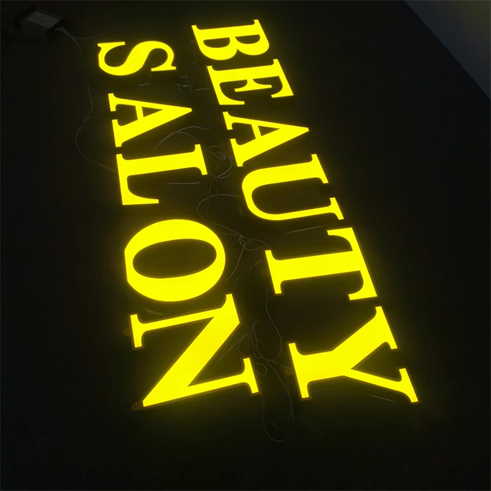 Beauty Salon – Trimcap Frontlit LED Stainless Steel Acrylic PVC Sign (Sydney) - image 3