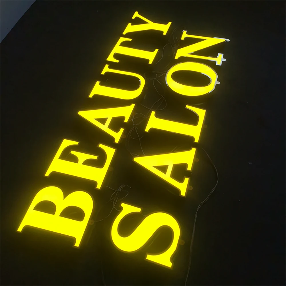 Beauty Salon – Trimcap Frontlit LED Stainless Steel Acrylic PVC Sign (Sydney) - image 4