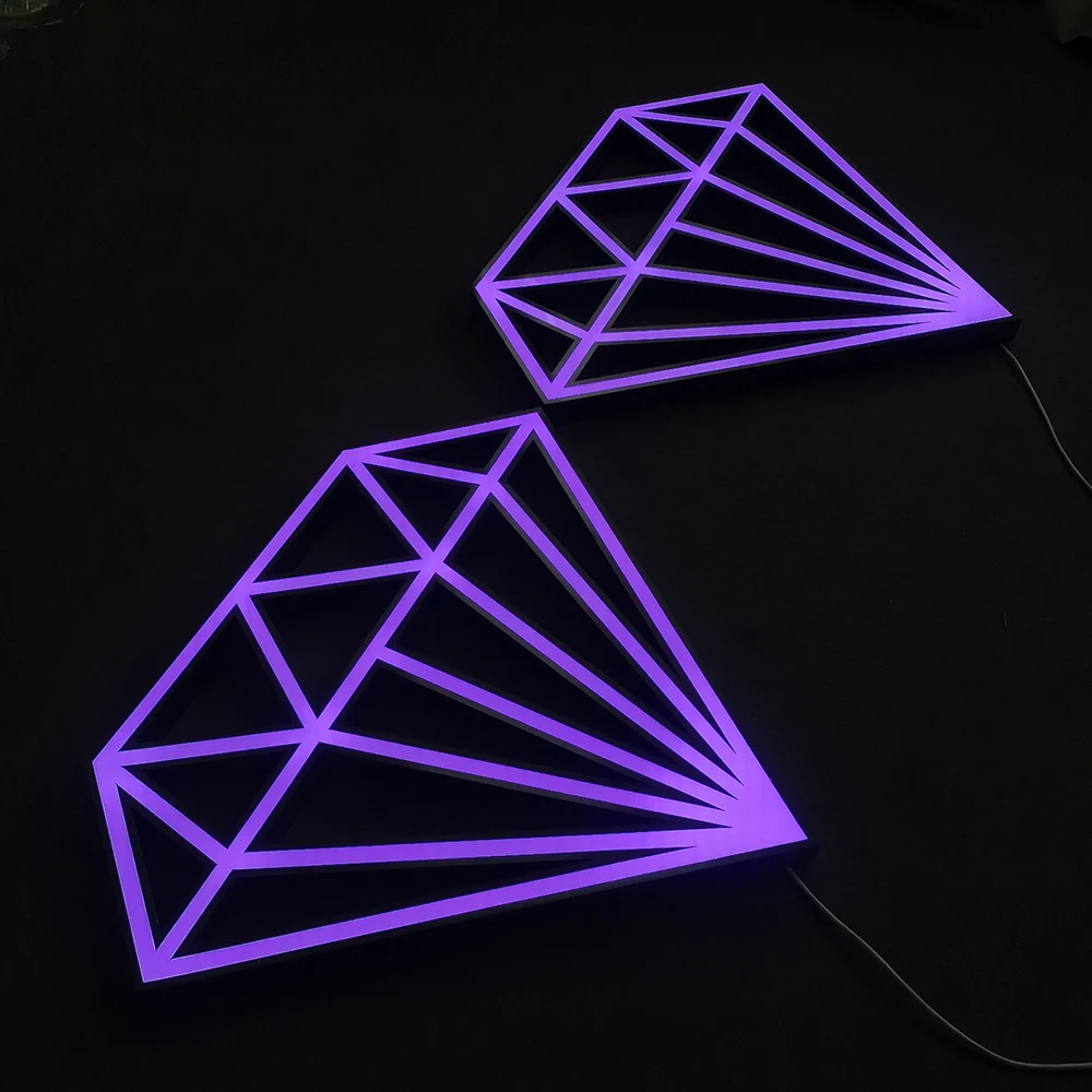 Diamond Logo – Trimcap Frontlit LED Stainless Steel Acrylic PVC Sign (Sydney) - image 2