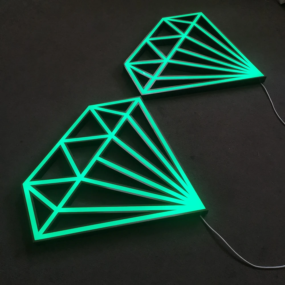 Diamond Logo – Trimcap Frontlit LED Stainless Steel Acrylic PVC Sign (Sydney) - image 4
