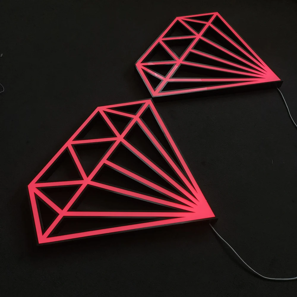 Diamond Logo – Trimcap Frontlit LED Stainless Steel Acrylic PVC Sign (Sydney) - image 5