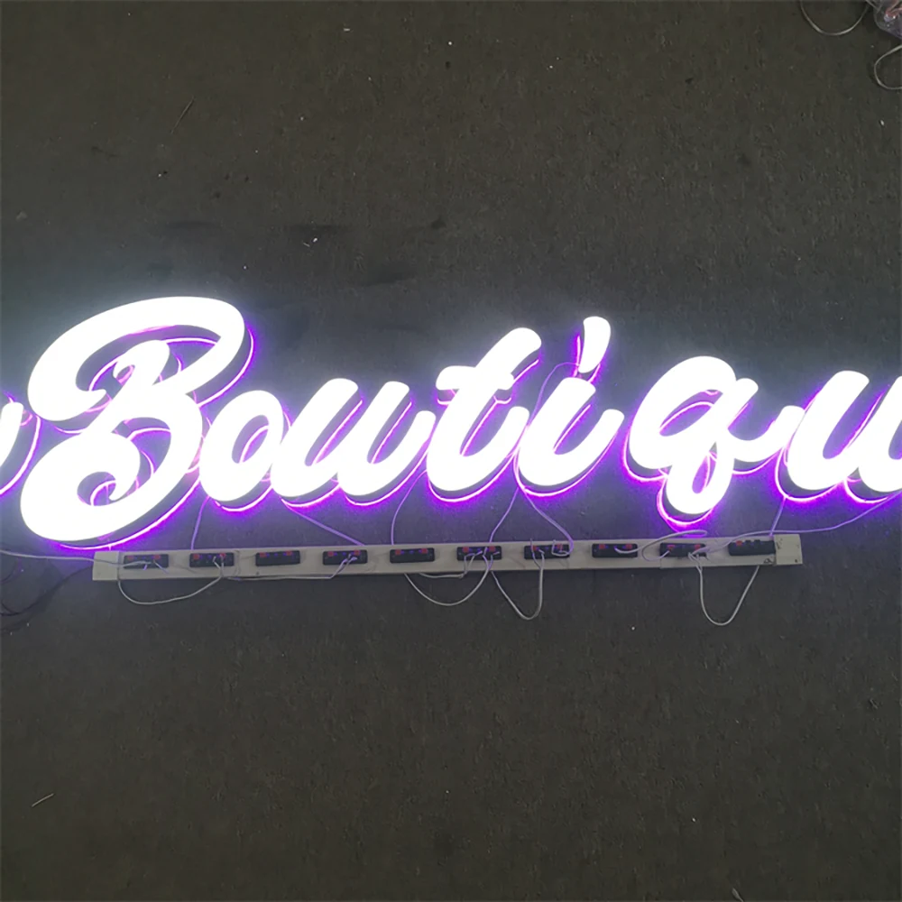 Rosslyn Boutique – Trimless Frontlit & Backlit LED Aluminum Acrylic Sign (Sydney) - image 3