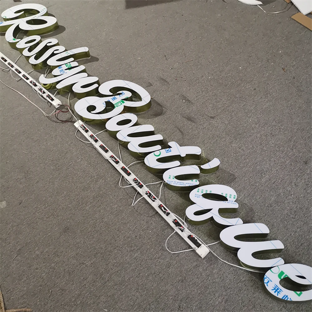 Rosslyn Boutique – Trimless Frontlit & Backlit LED Aluminum Acrylic Sign (Sydney) - image 4
