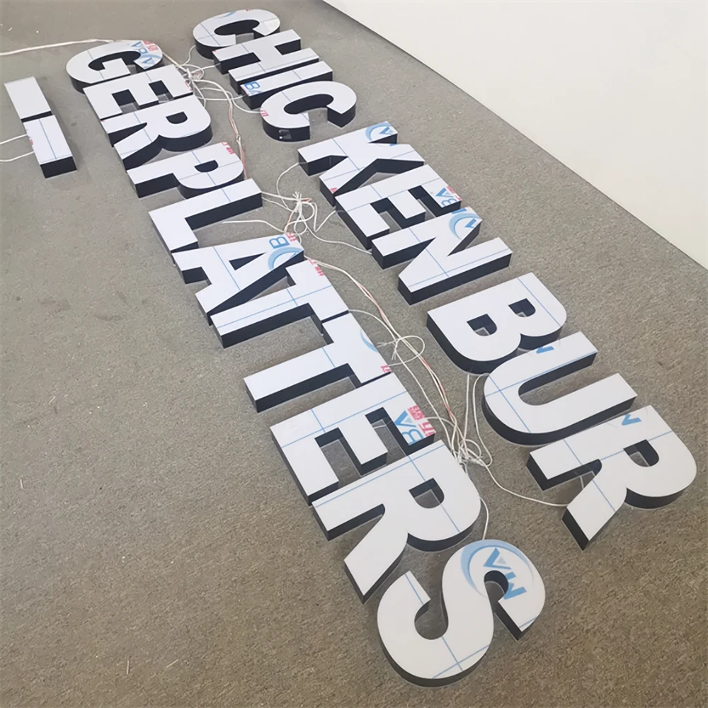 Chicken Burger Platters – Trimless Frontlit & Backlit LED Aluminum Acrylic Sign (Sydney) - image 1