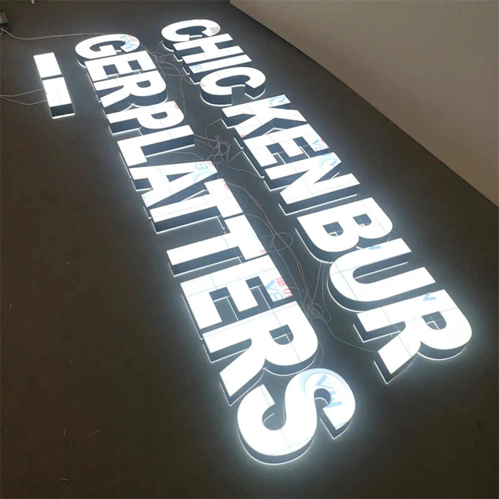 Chicken Burger Platters – Trimless Frontlit & Backlit LED Aluminum Acrylic Sign (Sydney) - image 2