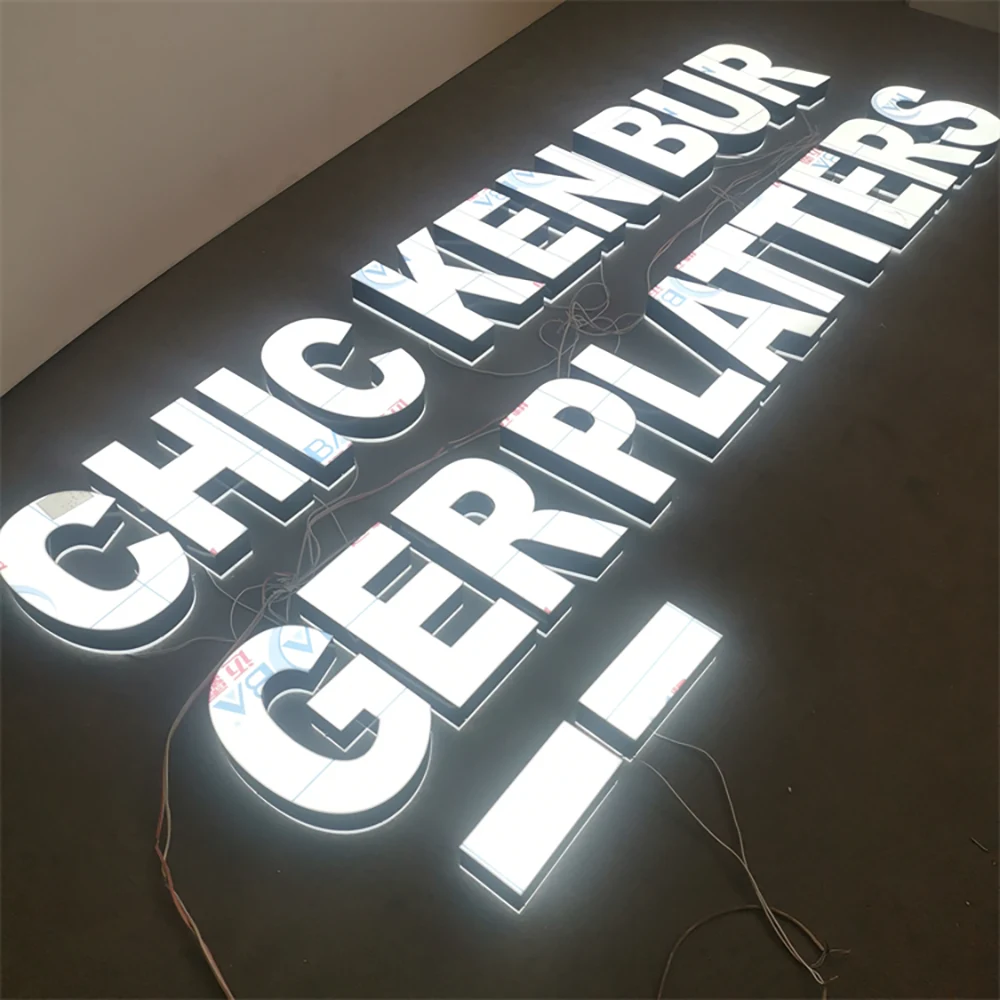 Chicken Burger Platters – Trimless Frontlit & Backlit LED Aluminum Acrylic Sign (Sydney) - image 3