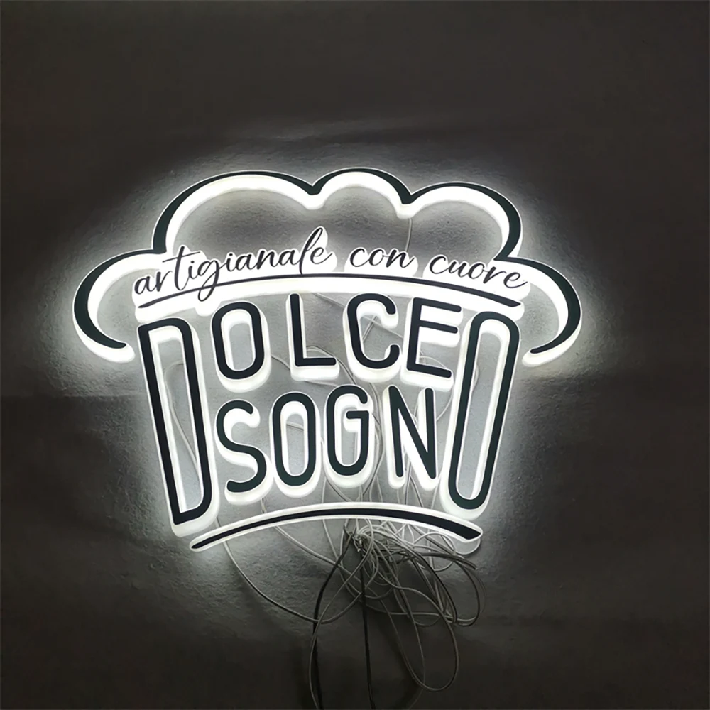 Dolce Sogni – Mini Backlit LED Stainless Steel Acrylic Illuminated Sign (Sydney) - image 2