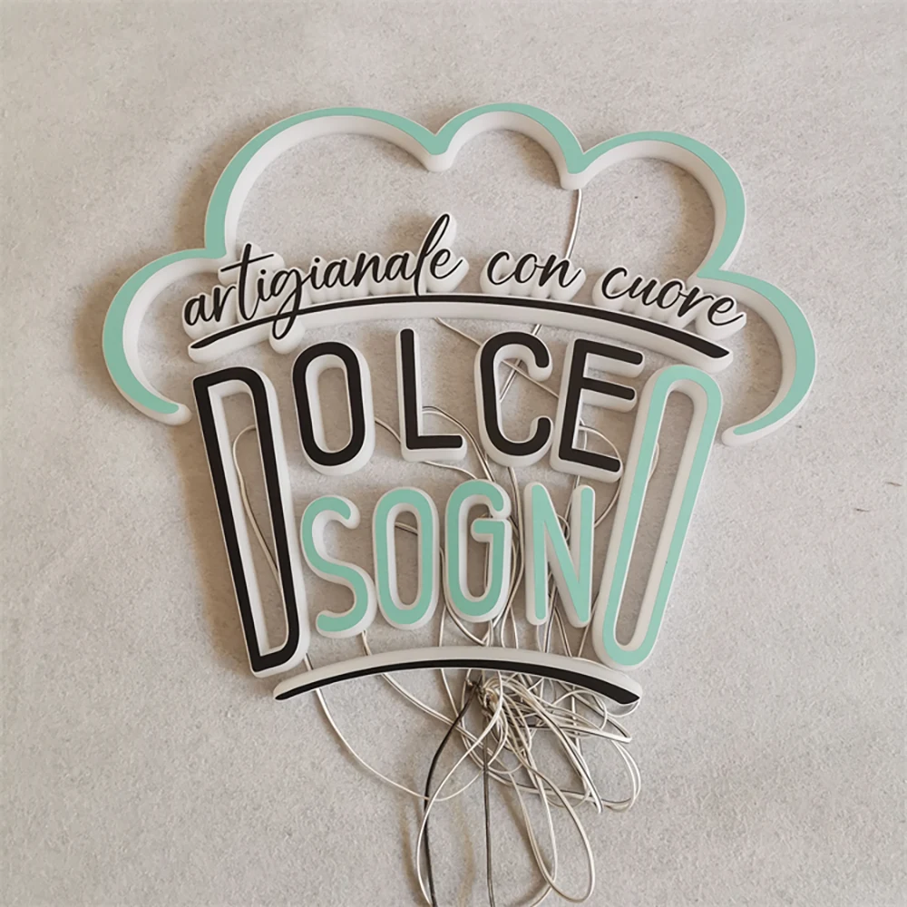 Dolce Sogni – Mini Backlit LED Stainless Steel Acrylic Illuminated Sign (Sydney) - image 4