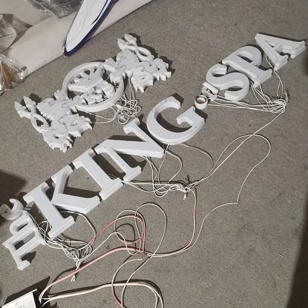 King Spa – Mini Backlit LED Stainless Steel Acrylic Illuminated Sign (Sydney) - image 3