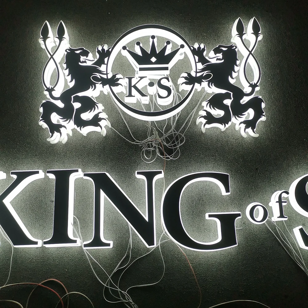 King Spa – Mini Backlit LED Stainless Steel Acrylic Illuminated Sign (Sydney) - image 4