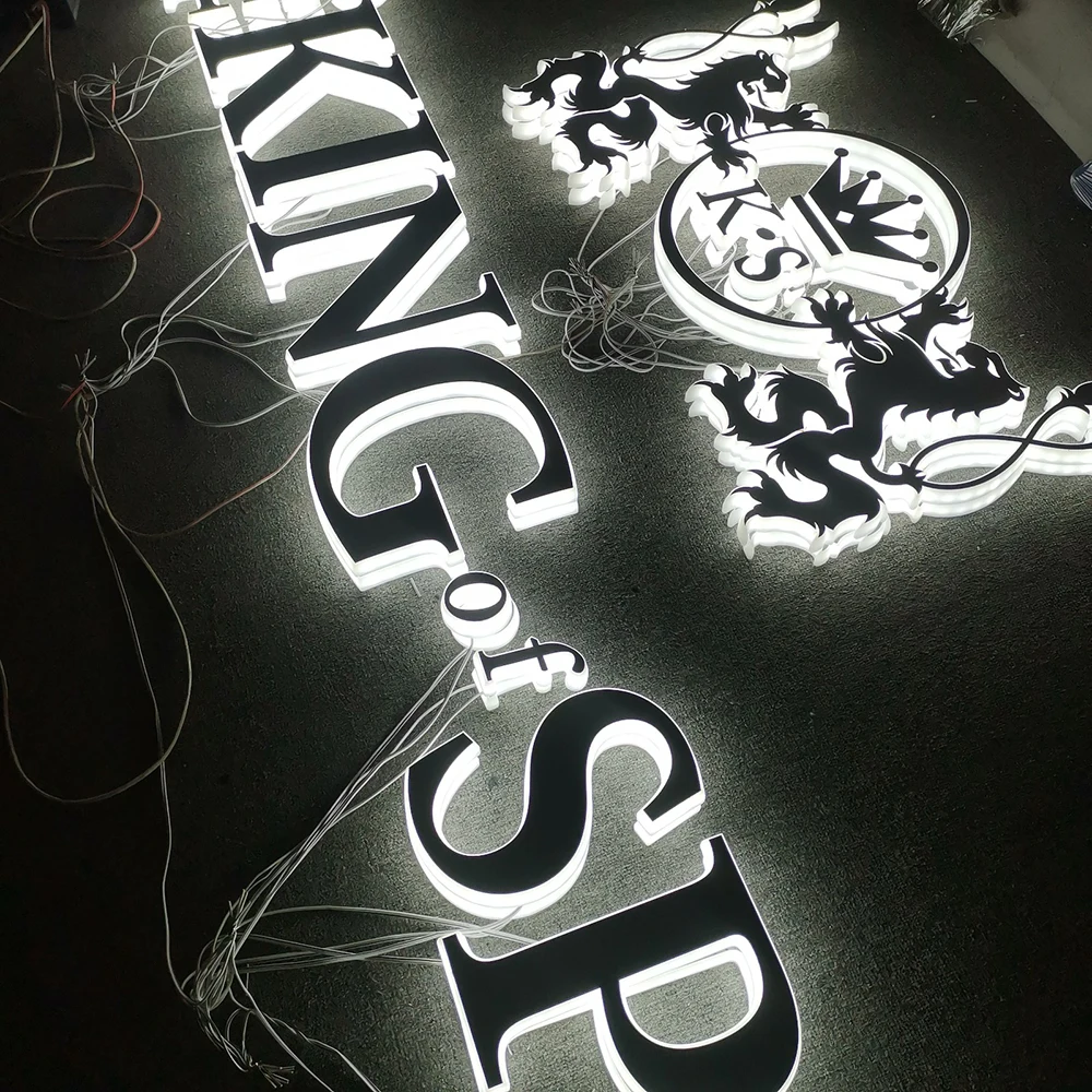 King Spa – Mini Backlit LED Stainless Steel Acrylic Illuminated Sign (Sydney) - image 5
