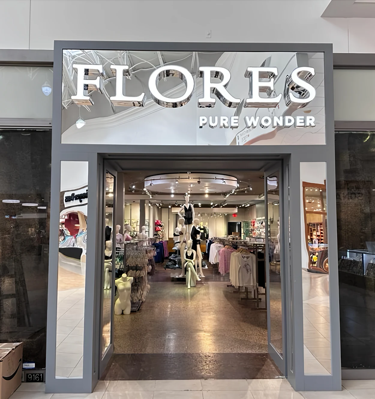 Acrylic trimcap LED sign with frontlit and backlit illumination
